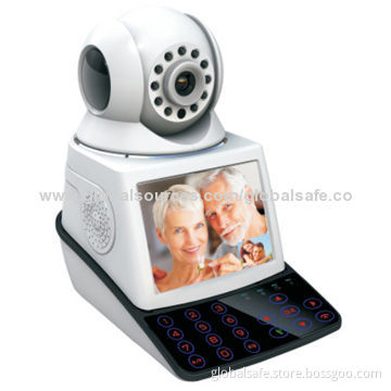 Alarm network camera with real-time monitor